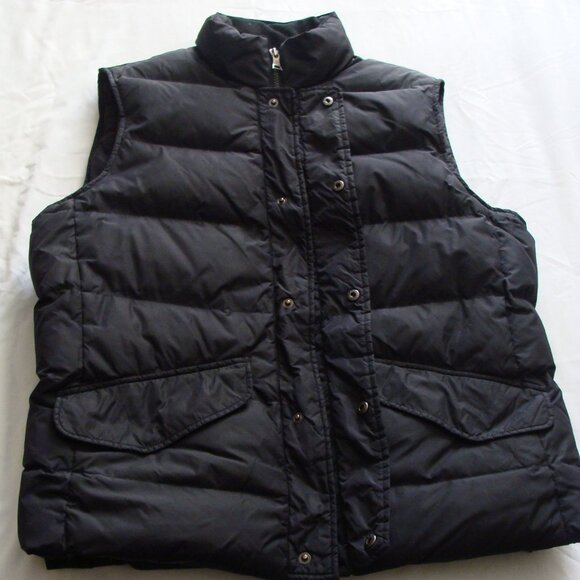 BANANA REPUBLIC Black Sleeveless DOWN Filled PUFFER Style VEST Sz LARGE (Mens) - Picture 2 of 9